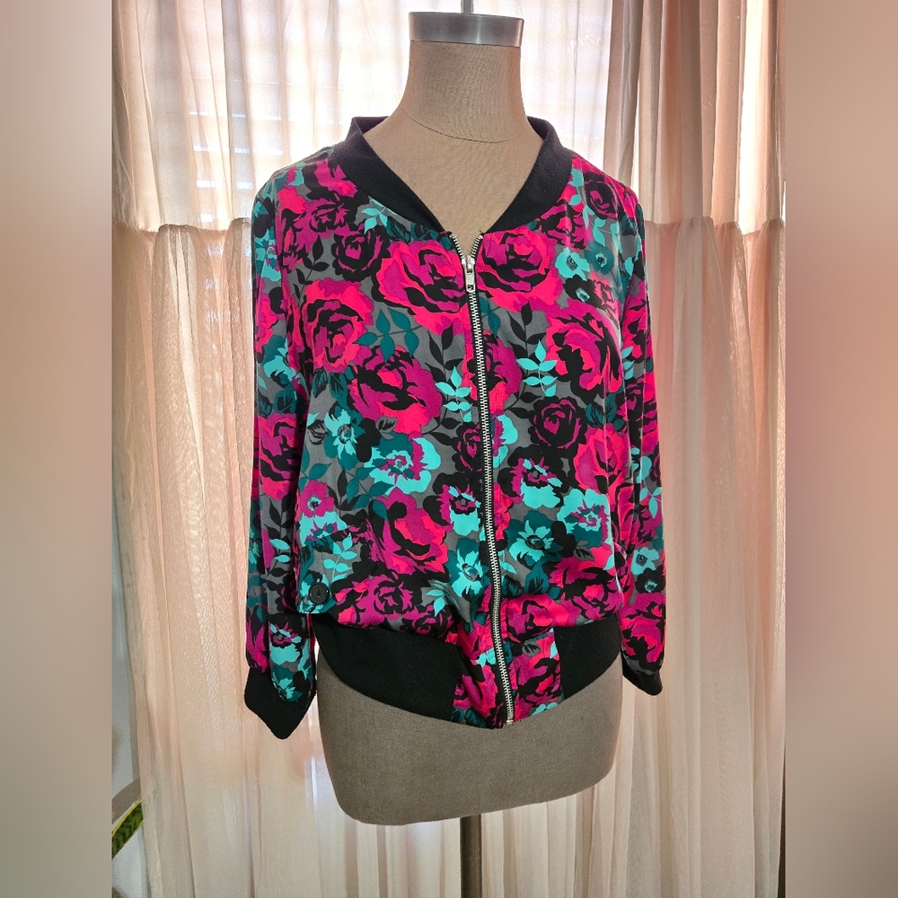 Floral Bomber Jacket